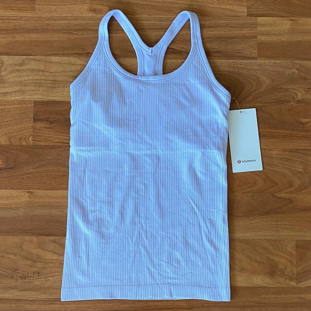 ❤️ Lululemon Ebb to Street Tank in Lavender Frost Size 6 NWT